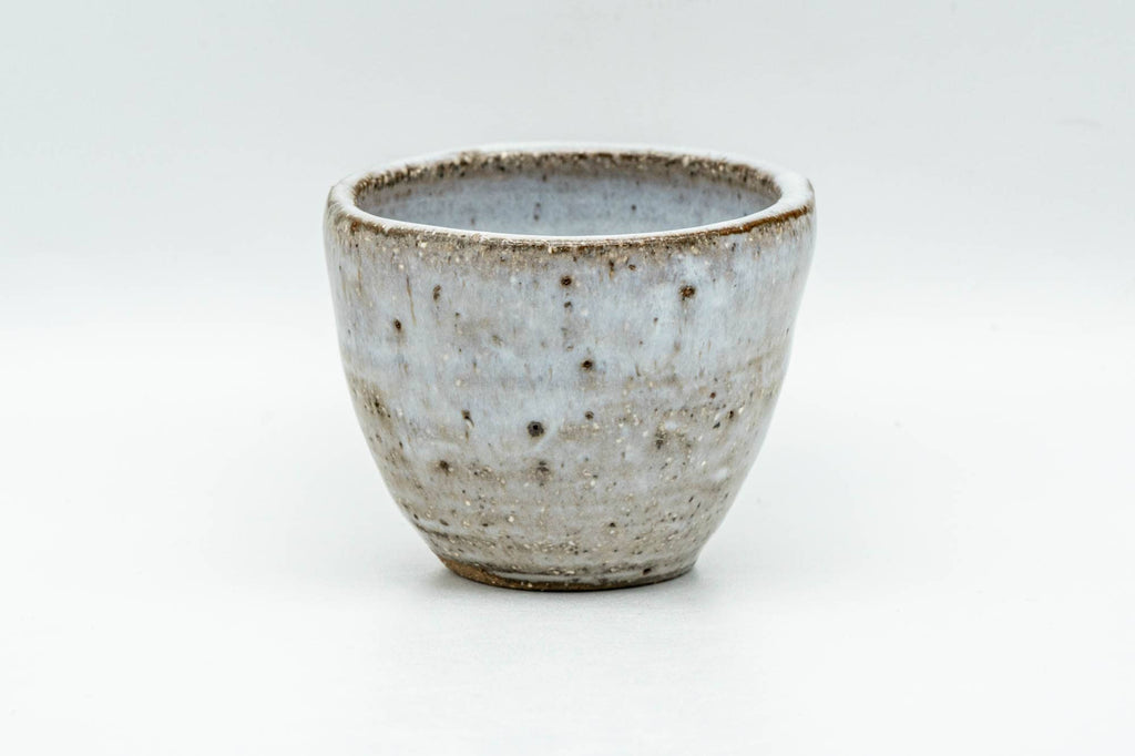 Japanese Teacups - Pair of Milky White Glazed Wabi-Sabi Guinomi - 60ml