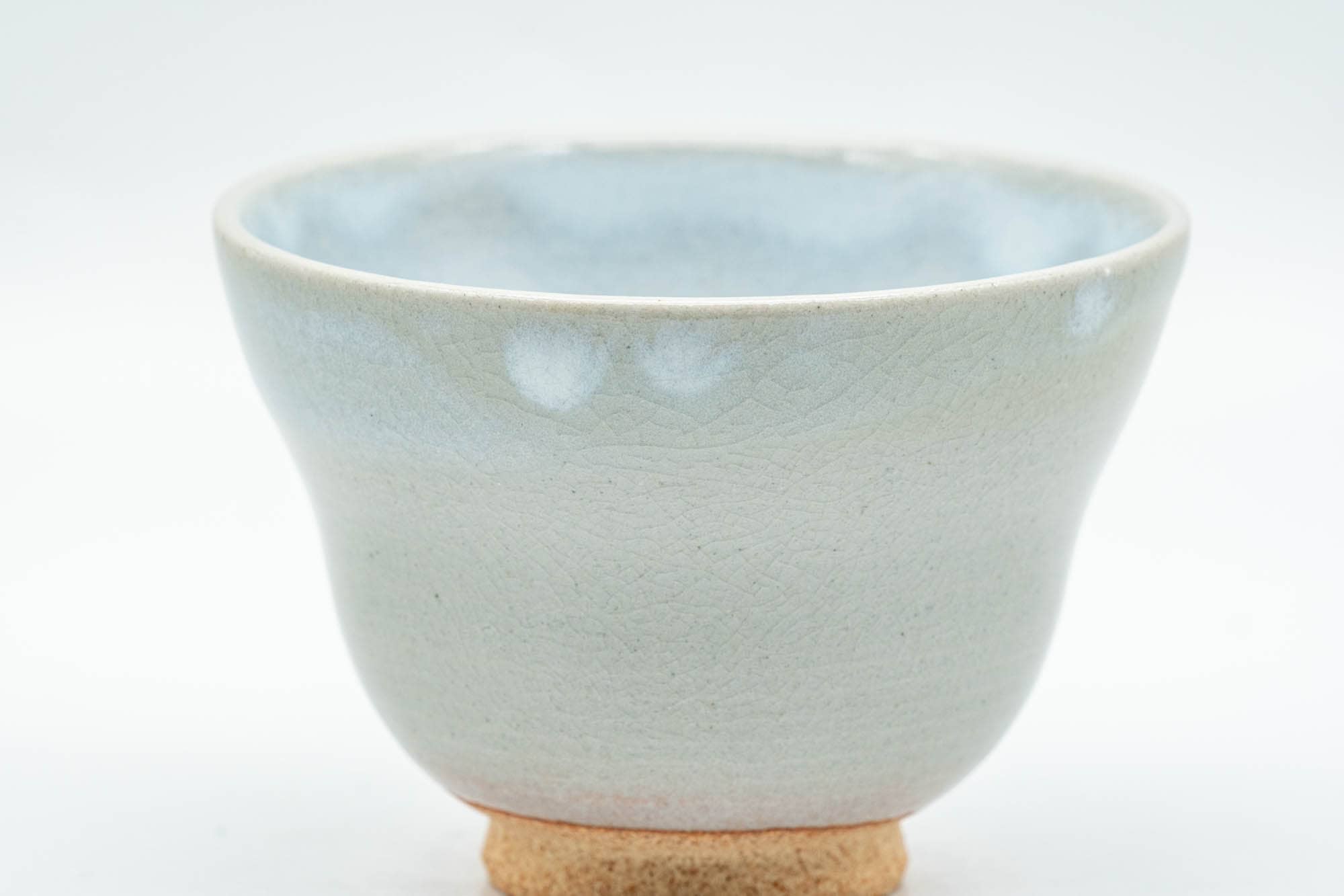 Japanese Teacup - Beige White Drip-Glazed Hagi-yaki Yunomi - 80ml