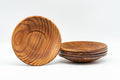 Japanese Chataku - Set of 5 Classic Wooden Tea Saucers