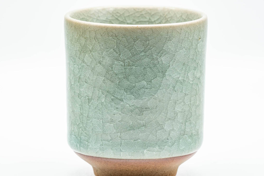Japanese Teacup - Green Celadon Snowflake Glazed Yunomi - 180ml