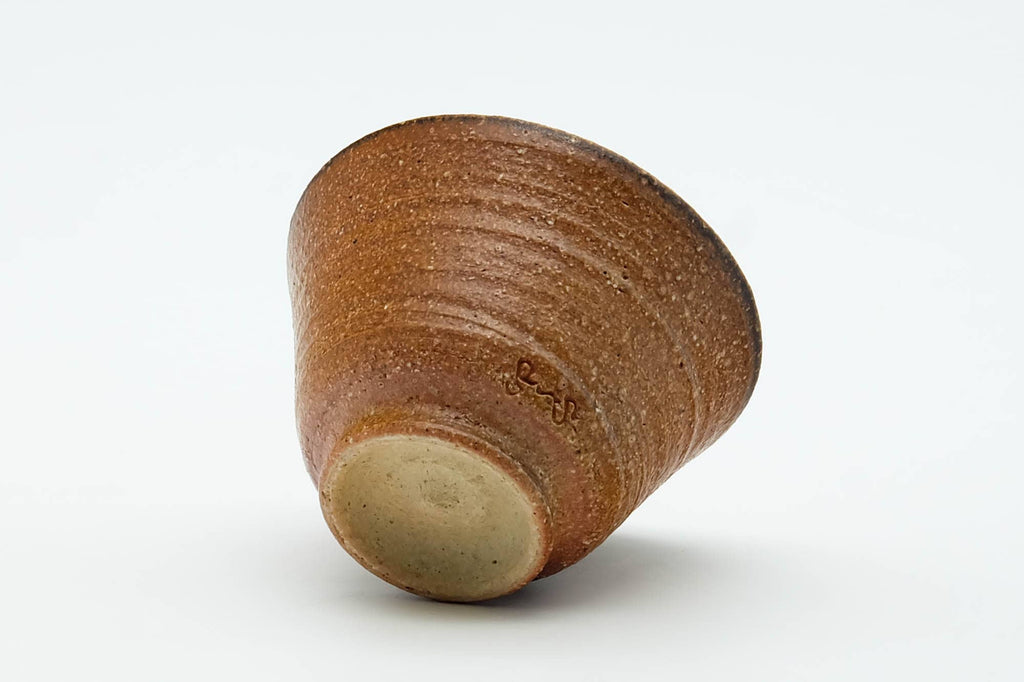 Japanese Teacup - Ash Glazed Shigaraki-yaki Asagao-gata Guinomi - 50ml