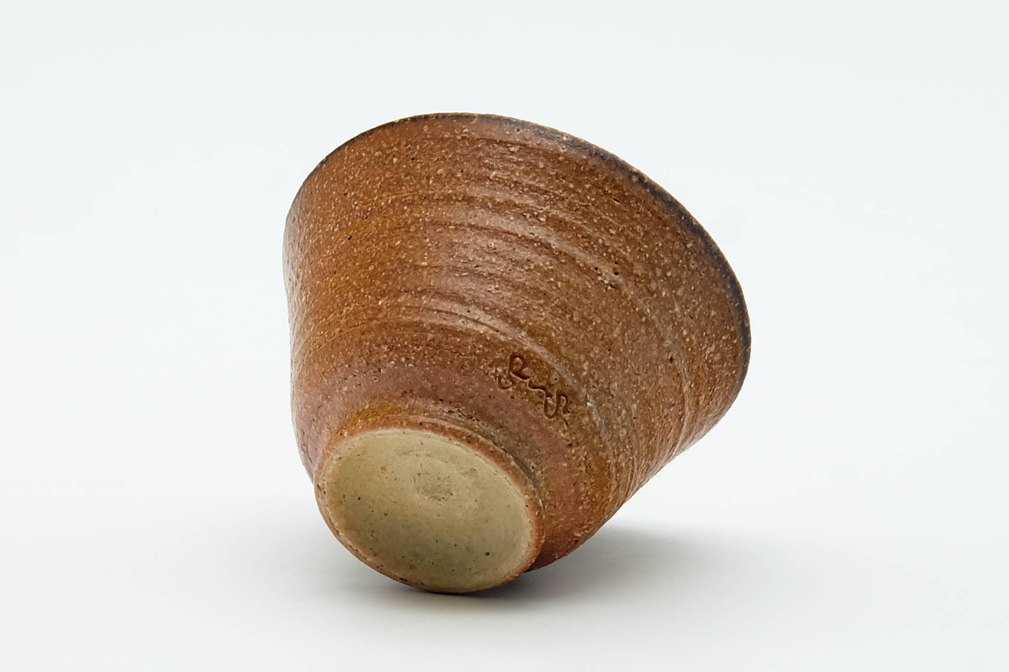 Japanese Teacup - Ash Glazed Shigaraki-yaki Asagao-gata Guinomi - 50ml