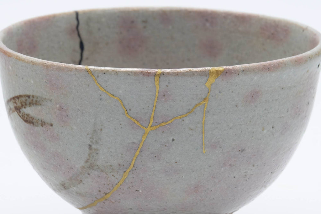 Japanese Matcha Bowl - 絵半使割高台茶碗 Kintsugi Goki E-Gohon Utsushi Chawan - 300ml