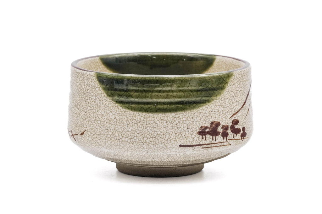 Mount Fuji Ao-Oribe Matcha Bowl
