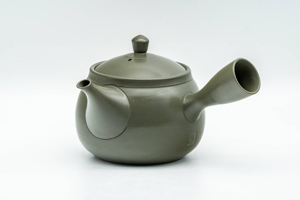 Japanese Kyusu - Gyokko Kiln 玉光 - Green Ryokudei Nerikomi Tokoname-yaki Debeso Teapot - 200ml