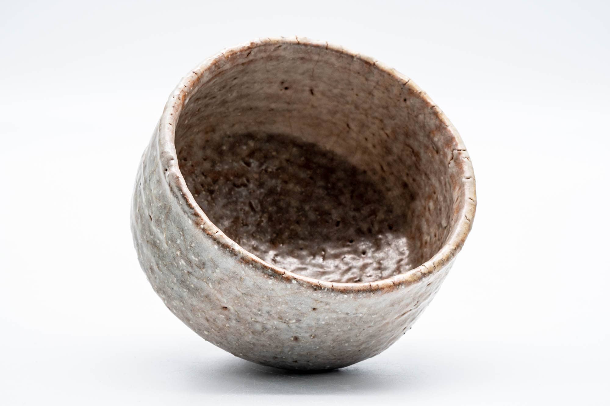 Japanese Matcha Bowl - 兼田佳炎 Kaneda Keien - Milky Glazed Hagi-yaki Chawan - 500ml