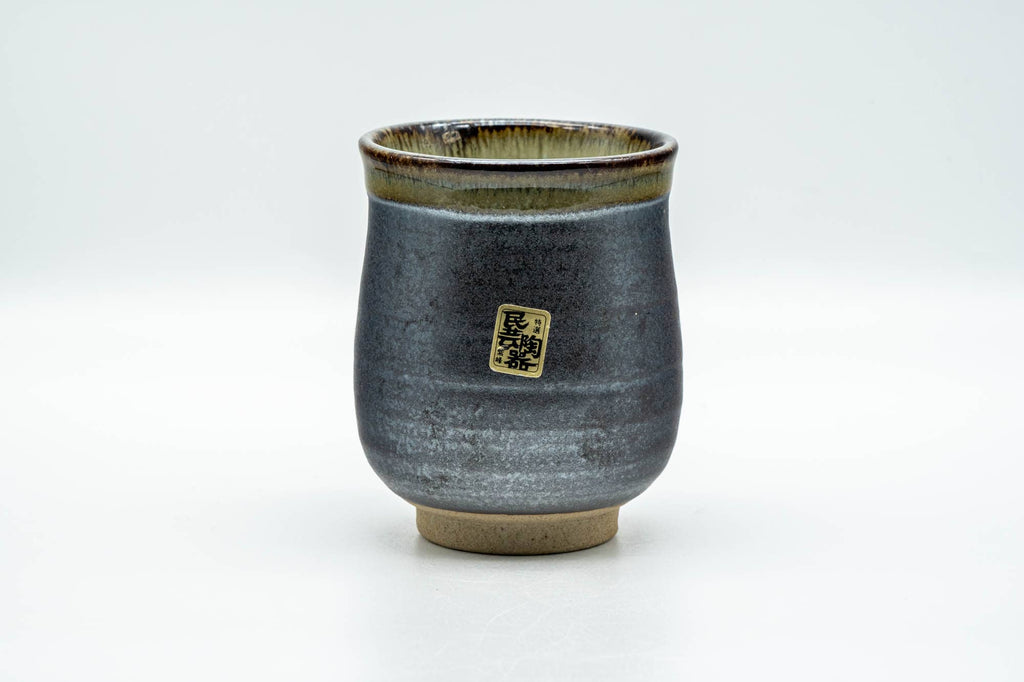 Japanese Teacup - Metallic Olive Green Glazed Yunomi - 220ml