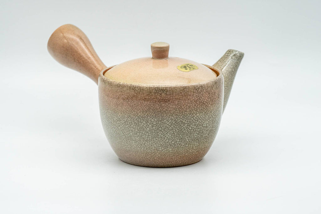 Japanese Kyusu - Beige Weathered Hagi-yaki Do-ake Teapot - 240ml