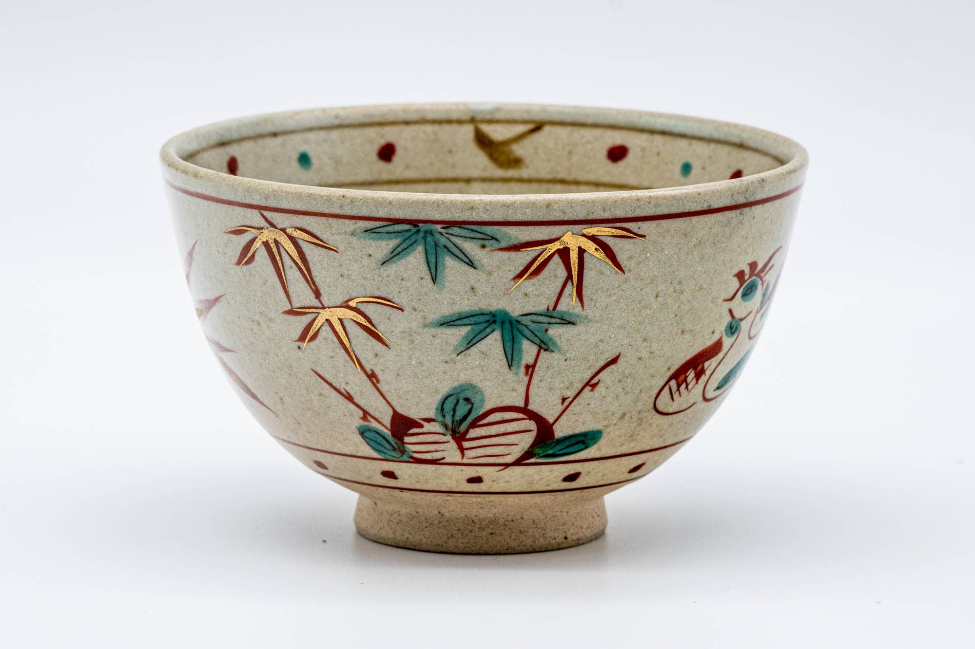 Japanese Matcha Bowl - Bamboo Rooster Shibukusa-yaki Chwan - 400ml