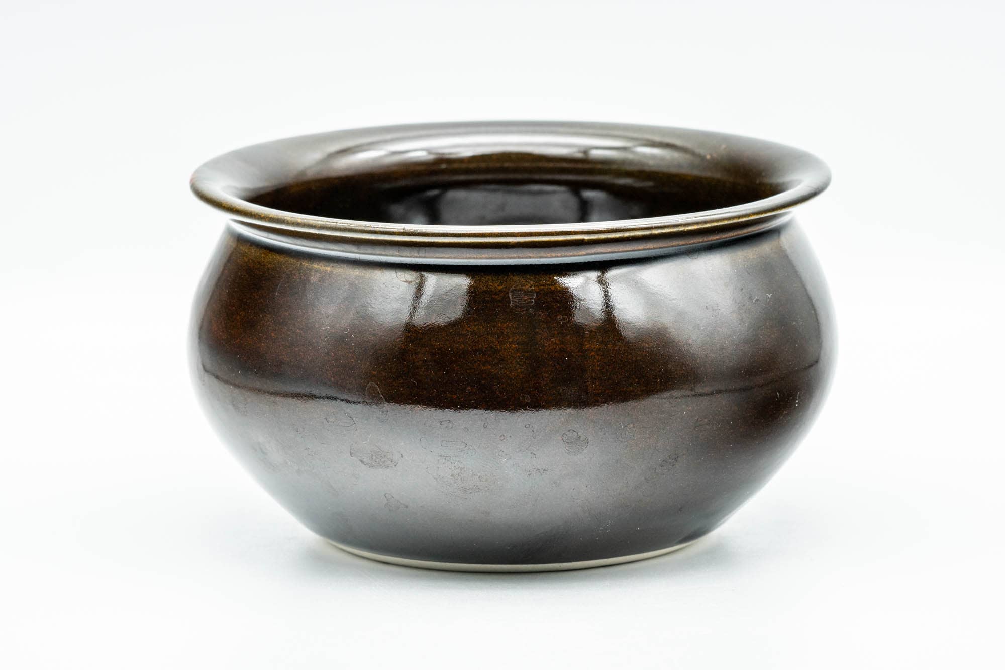 Japanese Kensui - Brown Hare's Fur Glazed Water Bowl - 500ml