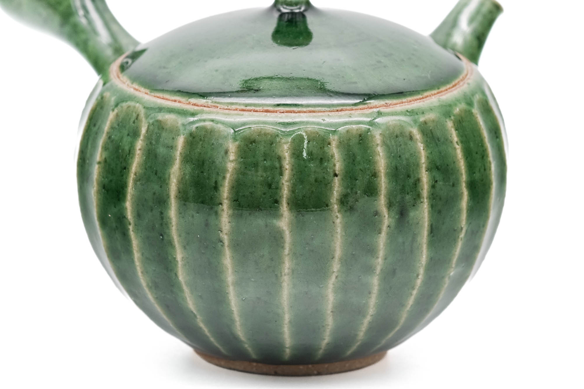 Green Faceted Oribe Tokoname Teapot - 270ml
