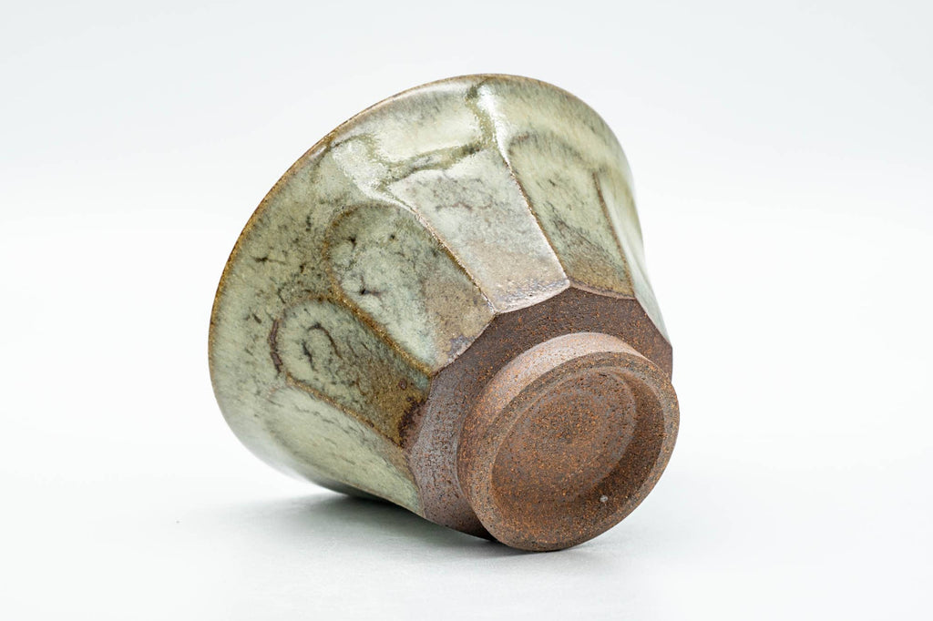 Japanese Teacup - Milky Sage Drip-Glazed Yunomi - 110ml