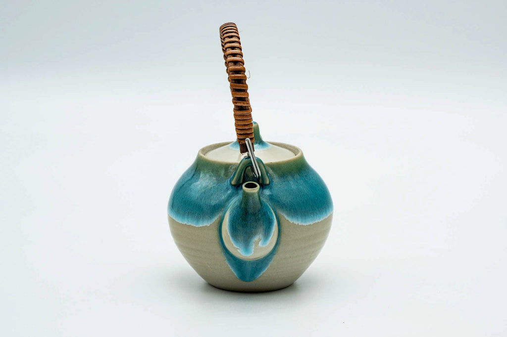 Japanese Dobin - Turquoise Agano-yaki Debeso Teapot - 250ml