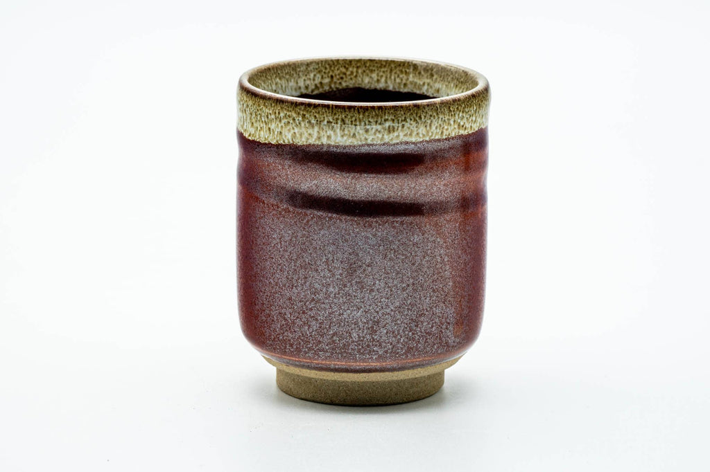 Japanese Teacup - Burgundy Hare's Fur Glazed Yunomi - 190ml