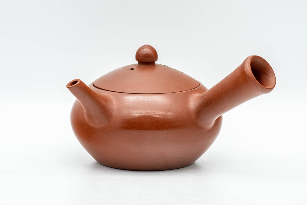 Japanese Tea Set - Glossy Tokoname-yaki Debeso Kyusu Teapot with 5 Yunomi Teacups