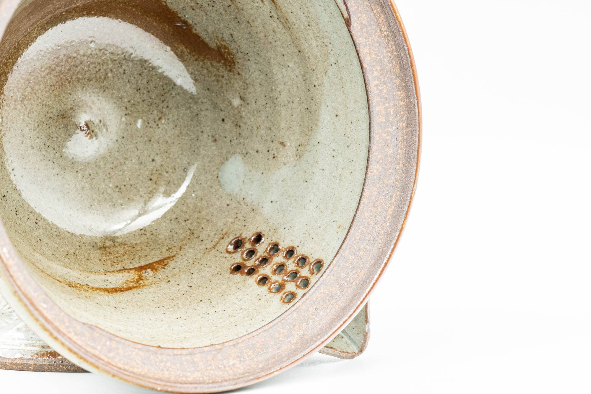 Japanese Kyusu - Chrysanthemum Grey Glazed Kiyomizu-yaki Do-ake Teapot - 200ml