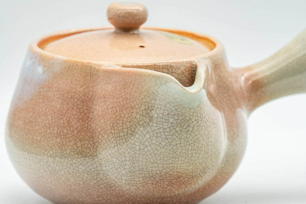 Japanese Kyusu - 椿窯 天鵬山 Tsubaki Kiln - Pink Hagi-yaki Do-ake Teapot - 300ml