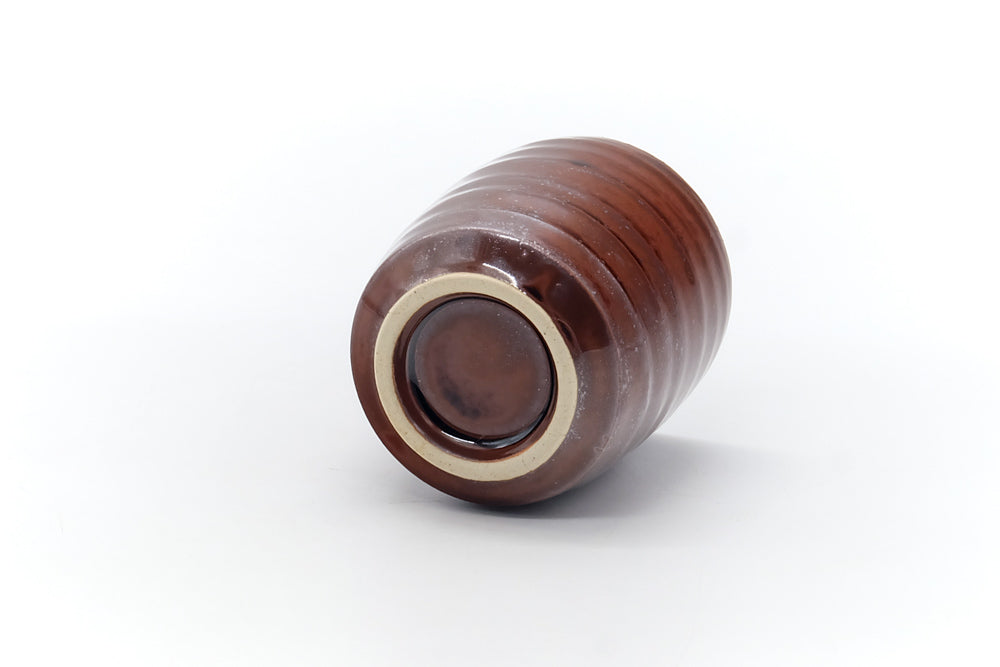 Japanese Teacup - Brown Shino Glazed Mino Yunomi - 100ml