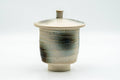 Japanese Teacup - Beige Ash Green Glazed Lidded Yunomi - 150ml