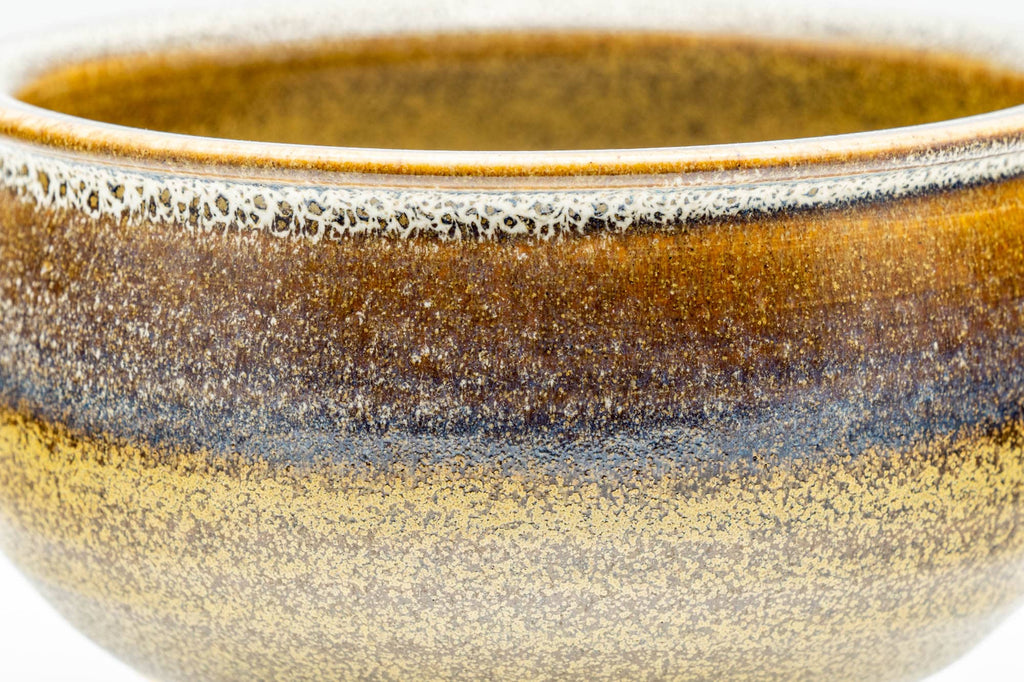 Japanese Kensui - Yellow Speckle Glazed Water Bowl - 450ml