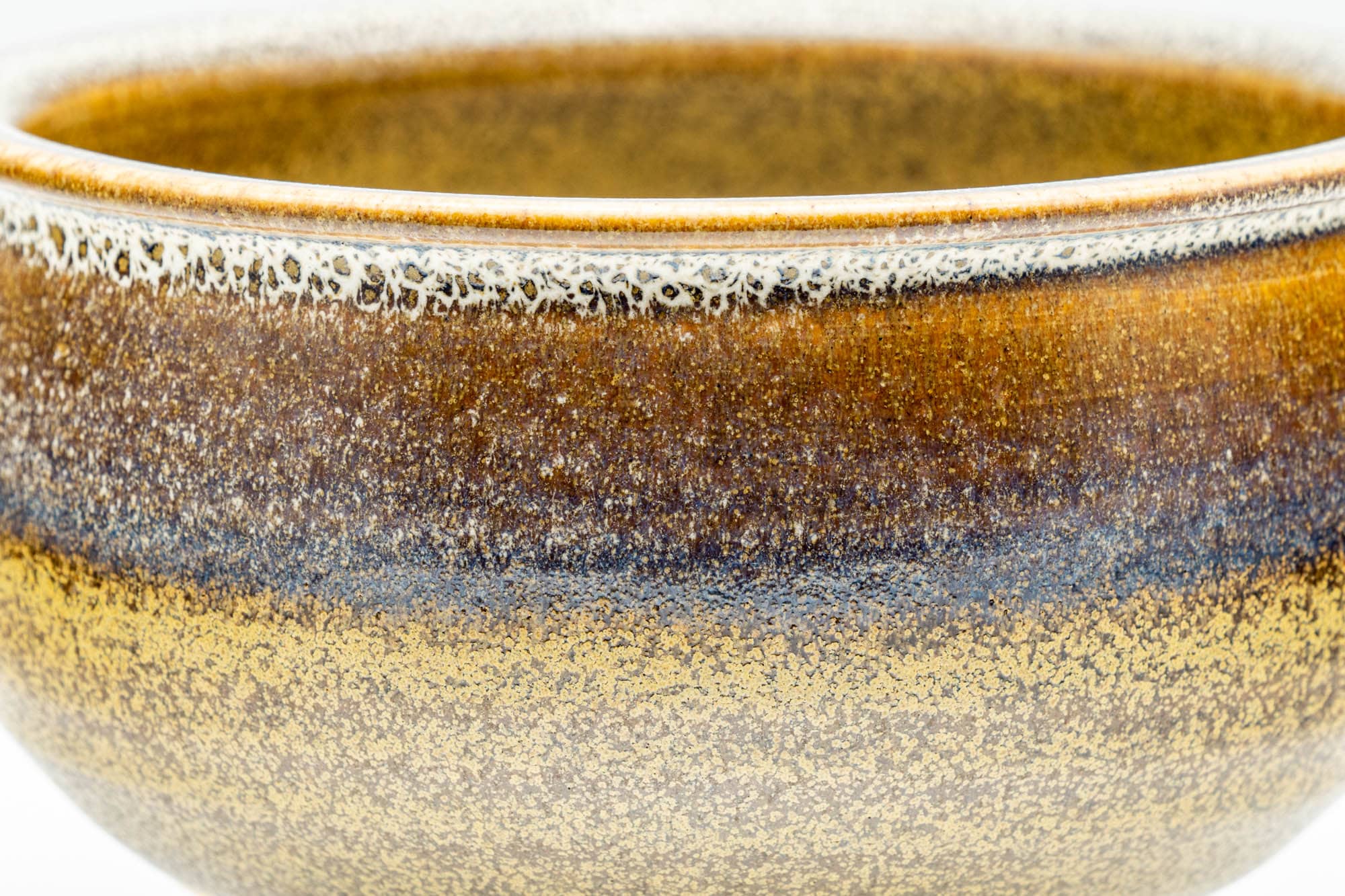 Japanese Kensui - Yellow Speckle Glazed Water Bowl - 450ml