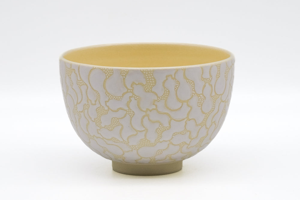 White Sennari Gourds Kiyomizu-yaki Chawan
