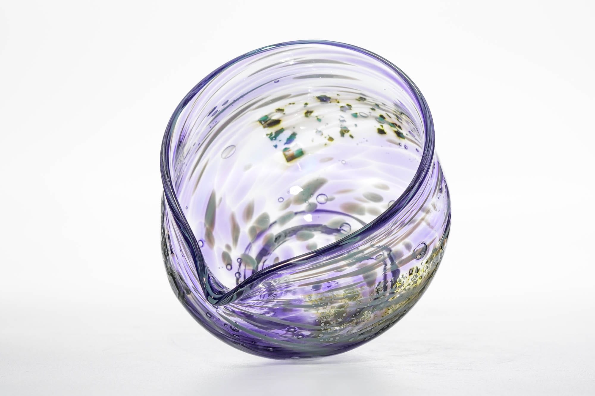 Sora 宙  - Purple Glass Spouted Matcha Bowl - 200ml