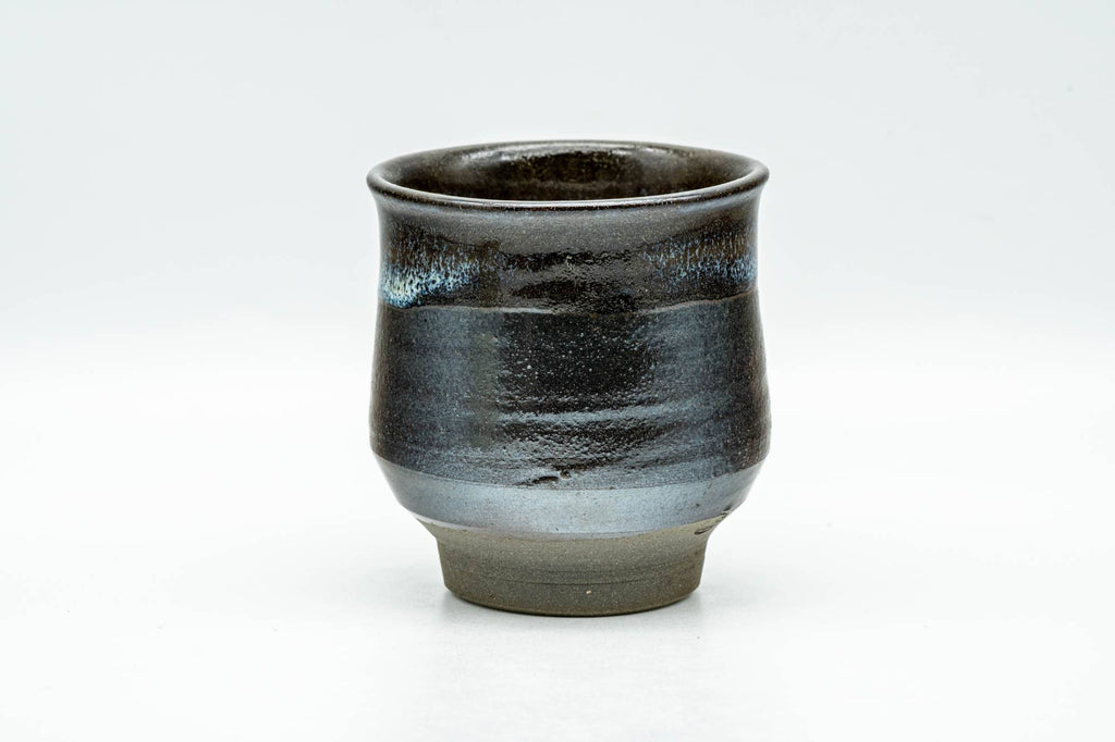 Japanese Teacup - Metallic Black Drip-Glazed Yunomi - 140ml