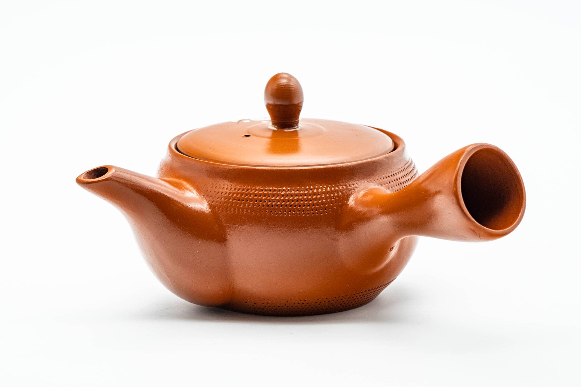Japanese Kyusu - Ume Plum Blossom Textured Tokoname-yaki Mesh Teapot - 275ml