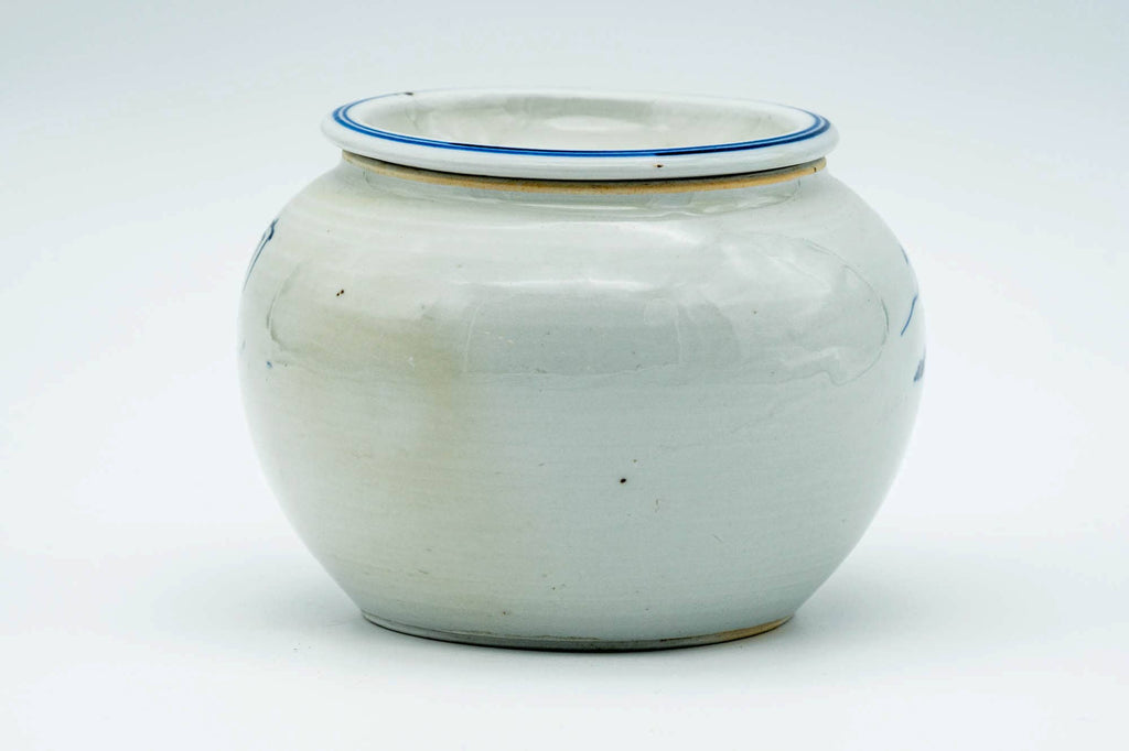 Japanese Cha-Koboshi - Blue Mountainous Kutani-yaki Water Bowl - 250ml
