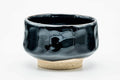 Japanese Matcha Bowl - Jet Black Glazed Hand-formed Hantsutsu-gata Chawan - 300ml