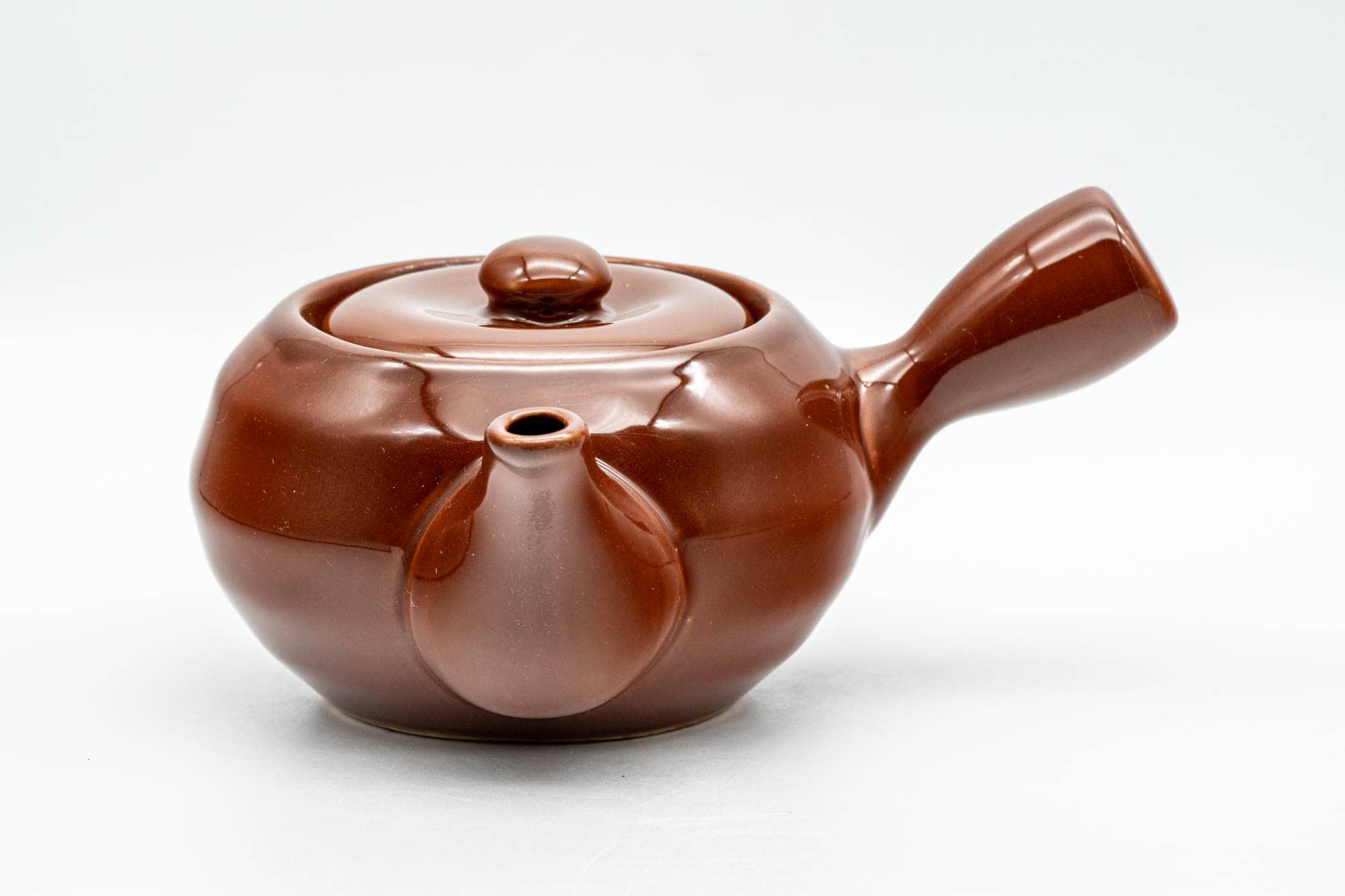 Japanese Kyusu - Burgundy Glazed Ceramic Filter Teapot - 300ml