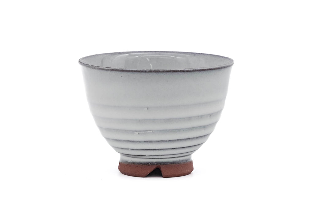Set of 5 White Spiraling Hagi-yaki Teacups - 150ml