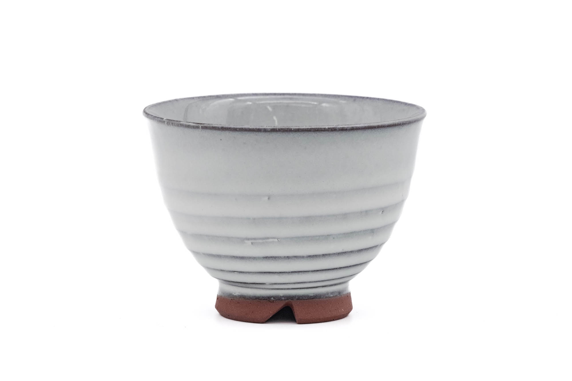 Set of 5 White Spiraling Hagi-yaki Teacups - 150ml