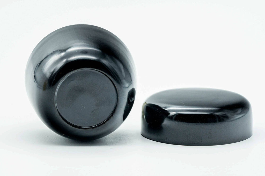 Japanese Ko-natsume - Black Urushi Lacquered 2-sun-sized Matcha Tea Caddy - 55ml
