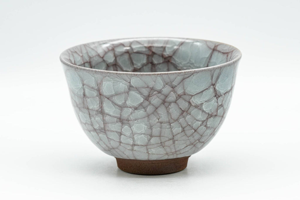 Japanese Teacup - 橘吉 Tachikichi - Grey Snowflake Glazed Yunomi - 140ml