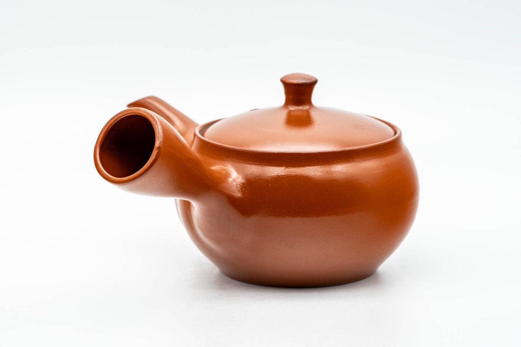 Japanese Kyusu - Classic Red Shudei Tokoname-yaki Mesh Teapot - 290ml
