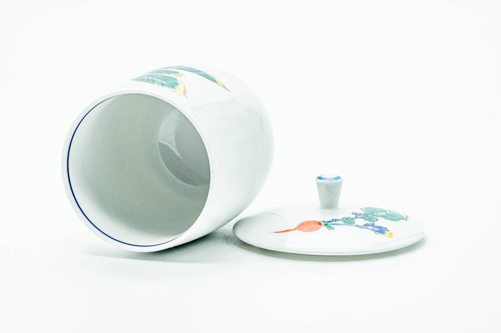 Japanese Teacup - Turnip Porcelain Arita-yaki Lidded Yunomi - 160ml