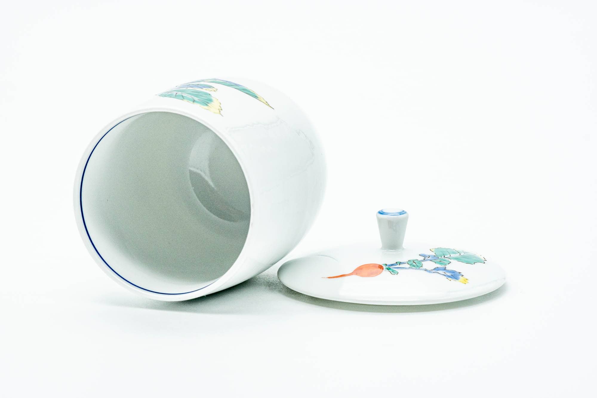 Japanese Teacup - Turnip Porcelain Arita-yaki Lidded Yunomi - 160ml