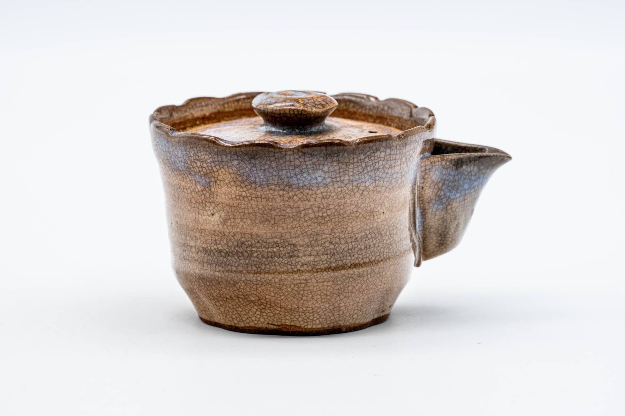 Japanese Houhin - Beige Weathered Hagi-yaki Handleless Teapot - 80ml