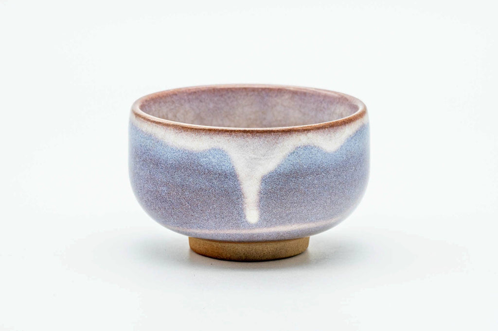 Japanese Teacup - Purple White Drip-Glazed Hagi-yaki Yunomi - 135ml