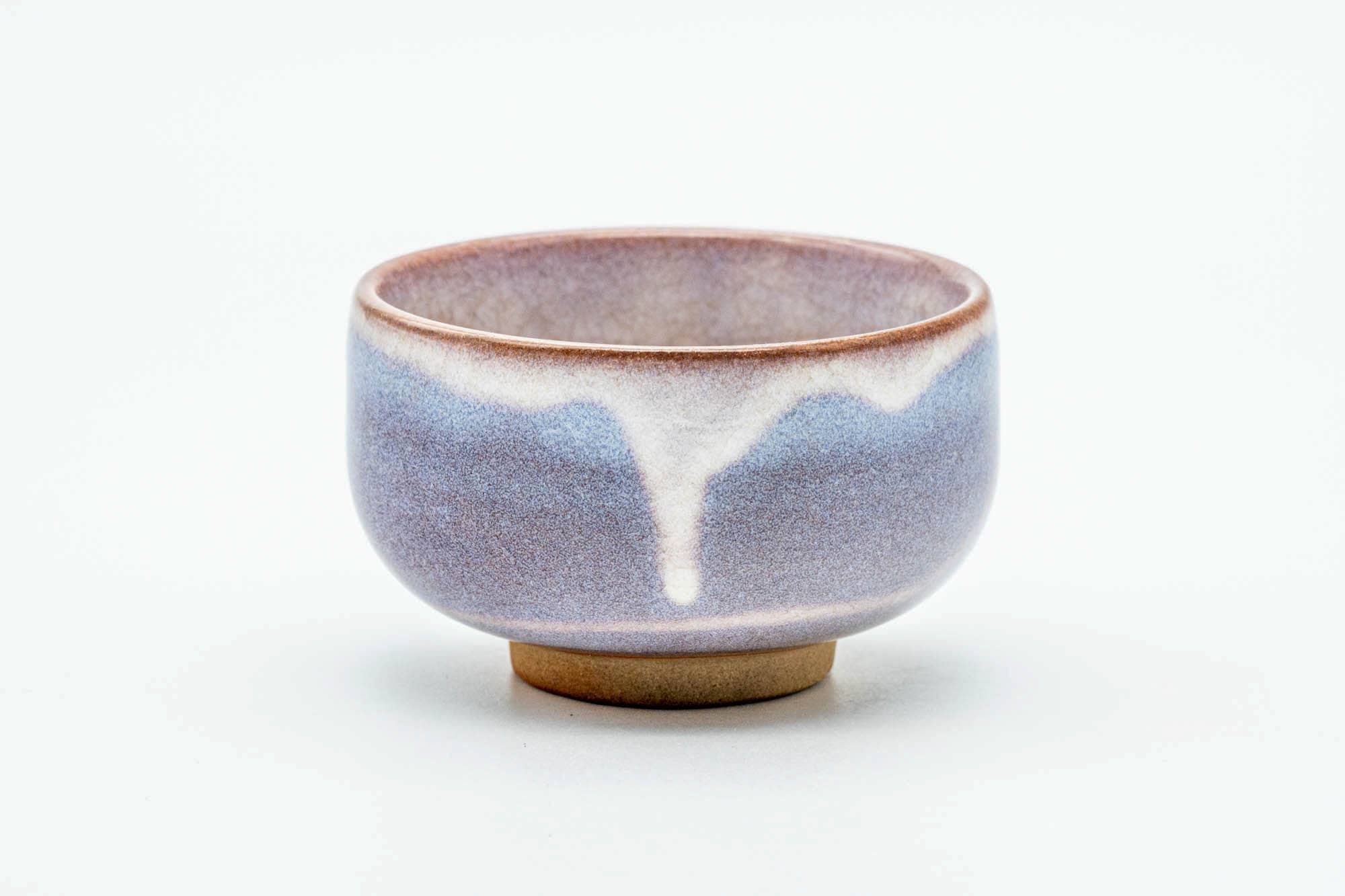 Japanese Teacup - Purple White Drip-Glazed Hagi-yaki Yunomi - 135ml