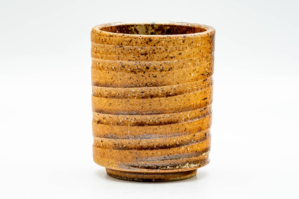 Japanese Teacup - Ash Glazed Spiraling Shigaraki-yaki Yunomi - 175ml