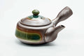 Japanese Kyusu - Ash Green Glazed Banko-yaki Mesh Teapot - 275ml