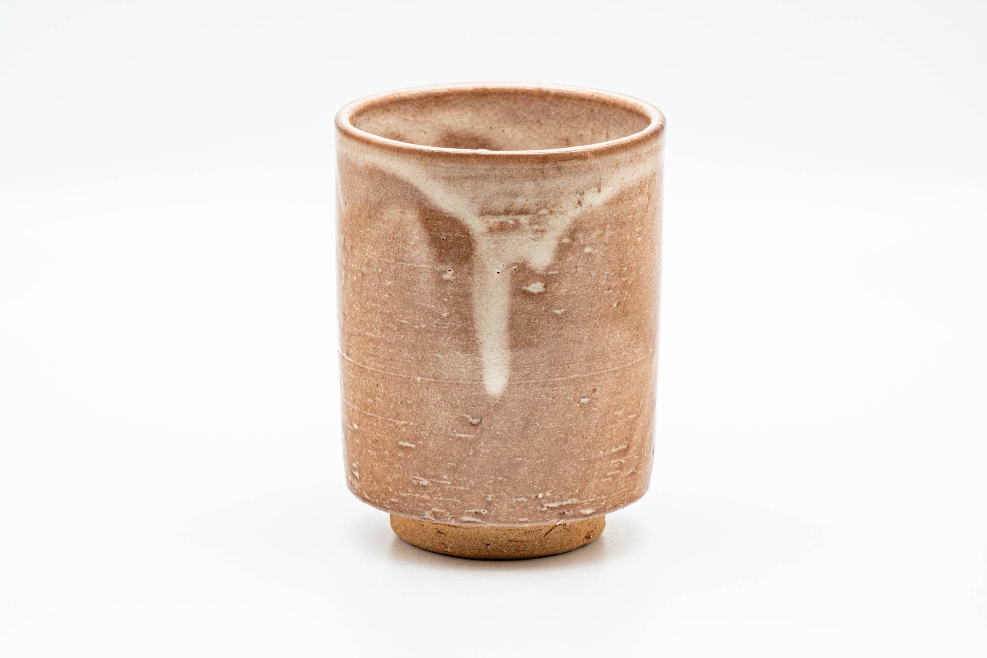 Japanese Teacup - Milky Beige White Drip-Glazed Hagi-yaki Yunomi - 220ml