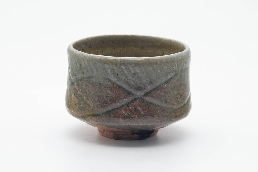 Japanese Matcha Bowl - Beige Gray Drip-Glazed Chawan - 300ml