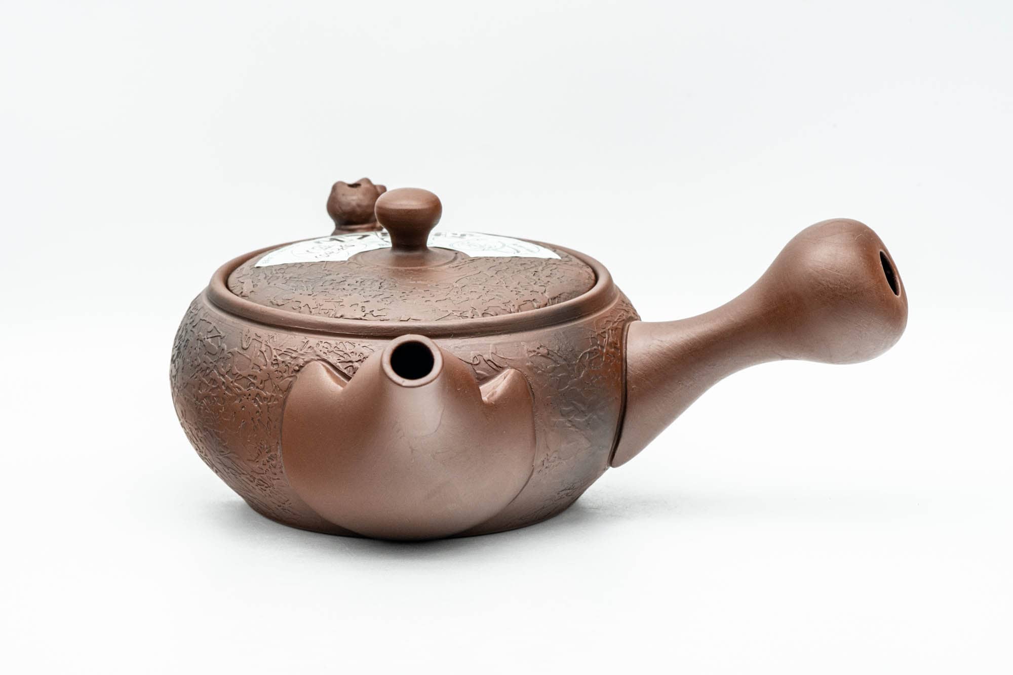 Japanese Kyusu - Brown Textured Atypical Airflow Mould-made Tokoname-yaki Teapot - 300ml