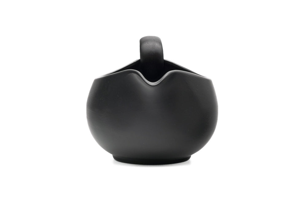 Black Tokoname-yaki Rear-Handled Yuzamashi - 320ml