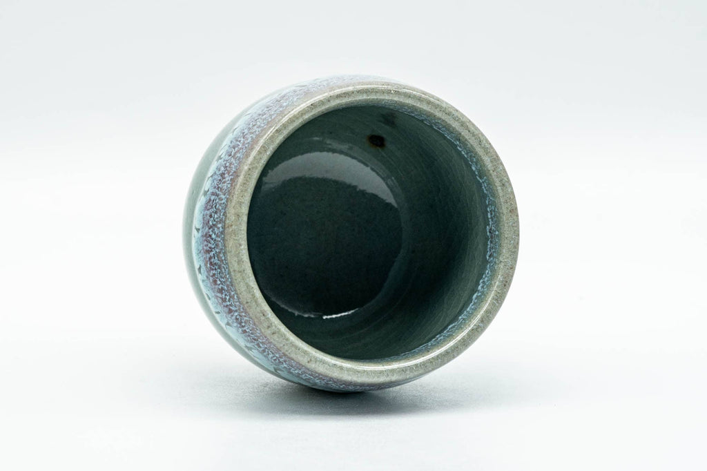 Japanese Teacup - Turquoise Purple Drip-Glazed Yunomi - 85ml