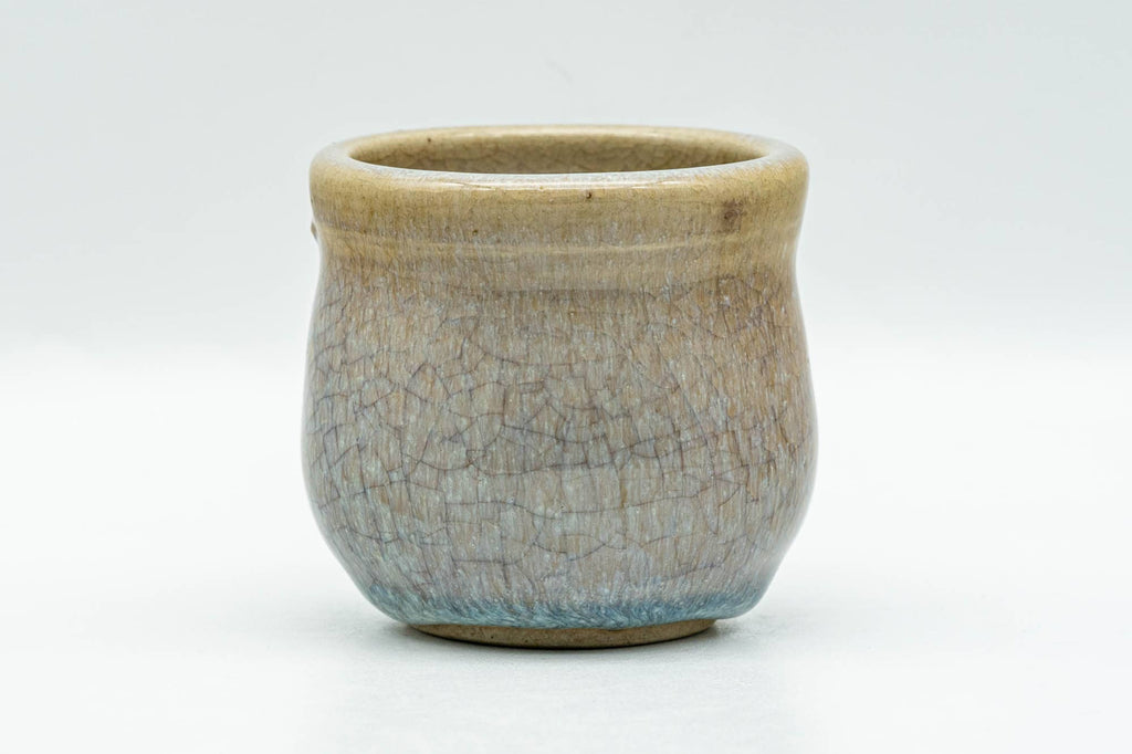 Japanese Teacup - Beige Blue Drip-Glazed Yunomi - 90ml